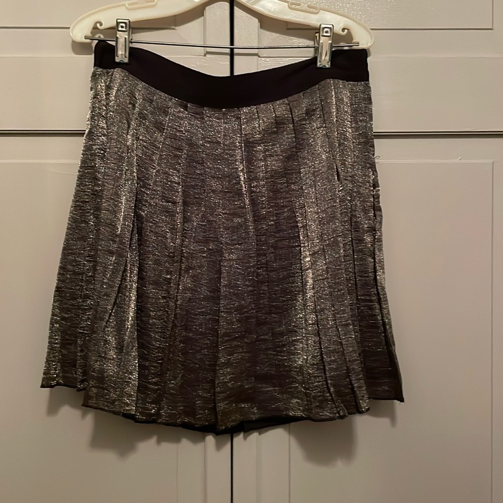 Madewell Metallic Pleated Mini Skirt